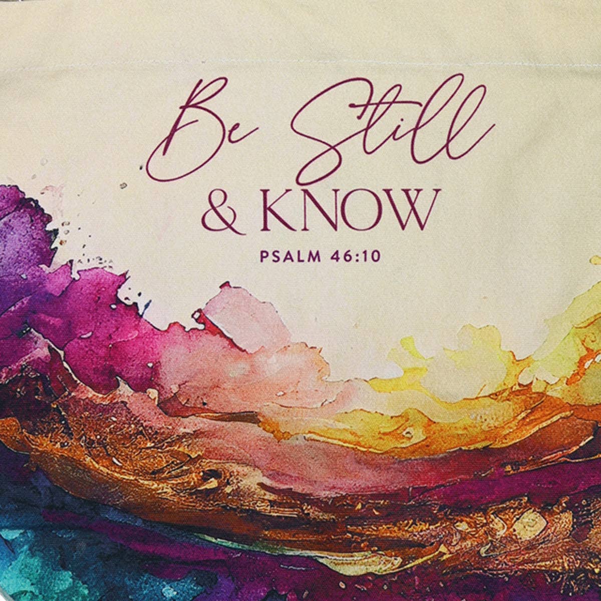 Grace & truth Womens Tote Bag Be Still: Multi-color