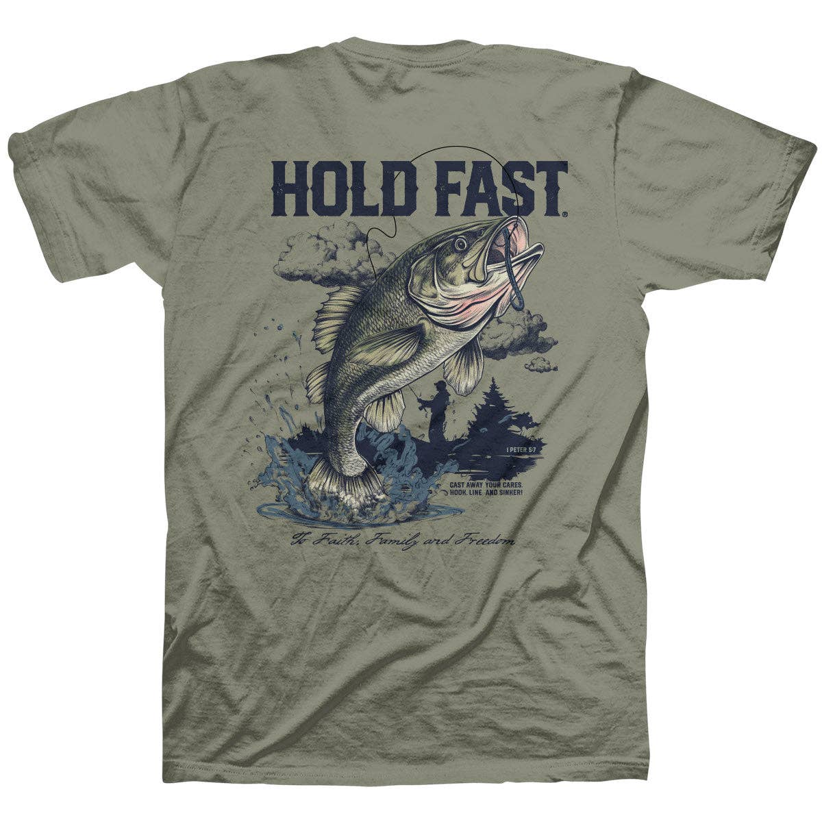 HOLD FAST Mens T-Shirt Fishing