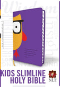 Kids Slimline Bible NLT, TuTone (LeatherLike, Purple/Yellow Owl, Red Letter) cover image