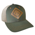 Kerusso Mens Cap John 3:16 Leather: Military Green/Tan / One Size Fits Most