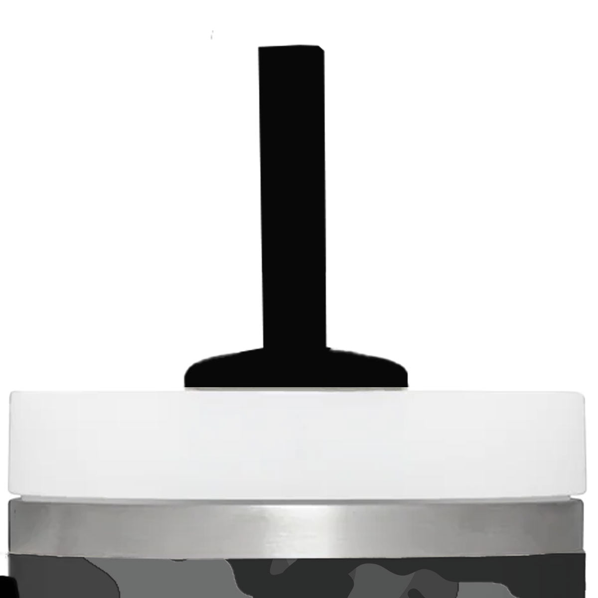 Kerusso Patriotic American Flag Black, Grey Camouflage 30 Ounce Lidded Stainless Steel Travel Tumbler with Straw