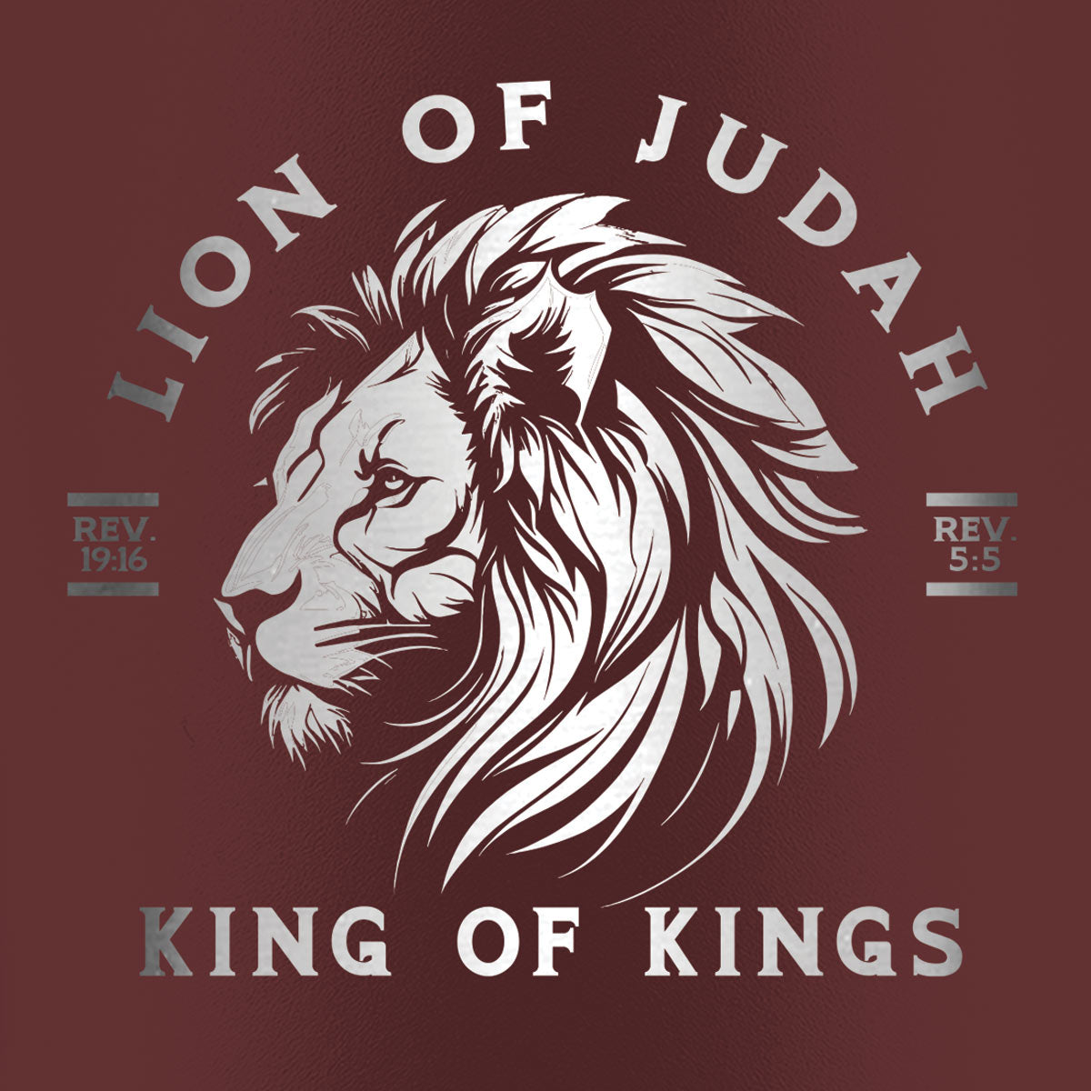 Kerusso King of Kings Red and Silver Tone 40 Ounce Lidded Stain Less Steel Travel Tumbler with Straw, Lion of Judah