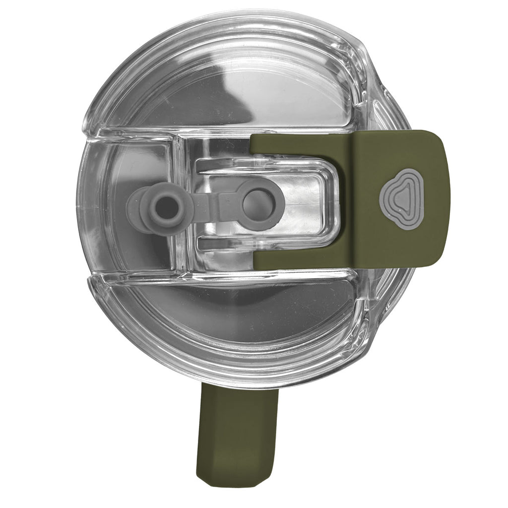 Kerusso Hold Fast, Patriotic Flag Design, Green 40 Ounce Lidded Stainless Steel Travel Tumbler with Straw