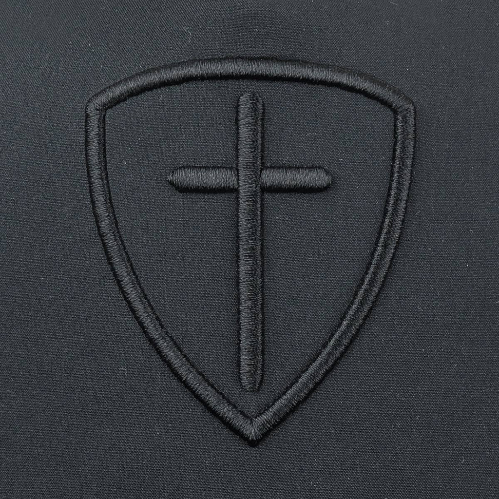 Kerusso Mens Cap Black Cross And Shield: Black / One Size Fits Most