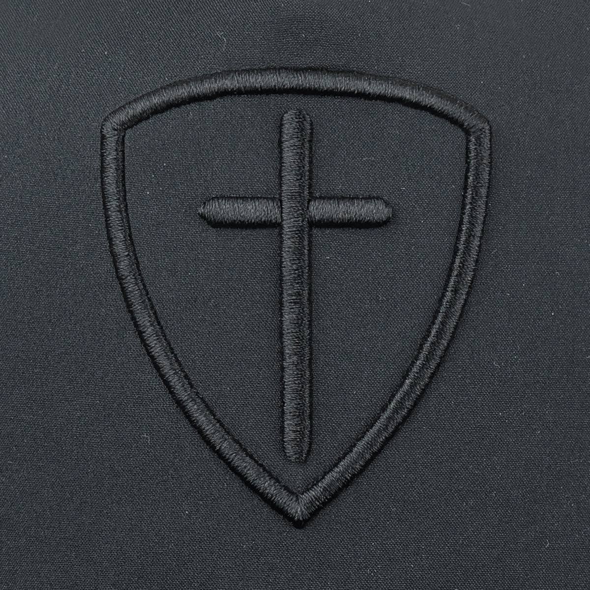 Kerusso Mens Cap Black Cross And Shield: Black / One Size Fits Most
