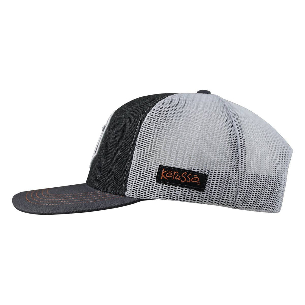 Kerusso Mens Cap Cross: Grey/White
