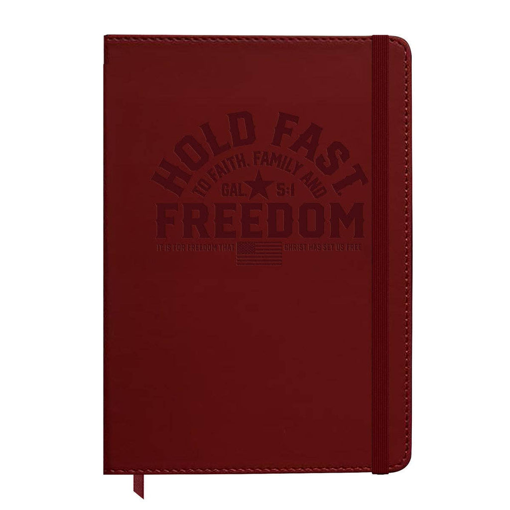 HOLD FAST Mens Leather Journal Freedom: Red