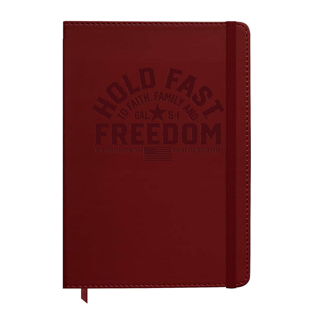 HOLD FAST Mens Leather Journal Freedom: Red